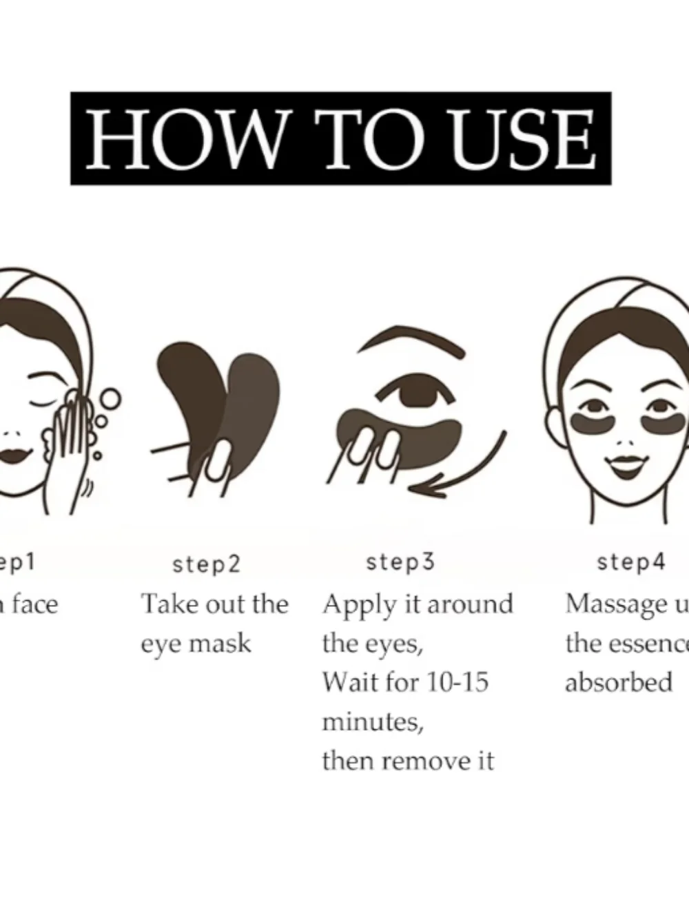 Avocado Eye Mask, Under Eye Patches for Puffy Eyes and Dark Circles, 60 Pcs